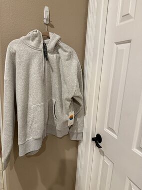 Vuori Light Gray Zip-Up Hoodie sz XL